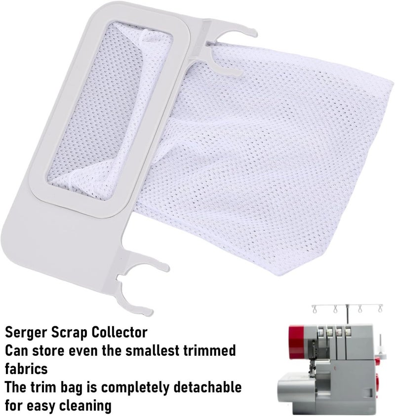 Fockety Overlocker Serger Scrap Trim Catcher and Pad, Serger with Detachable Bag, Waste Collector for 14CG744 14CG754 14HD854 Sewing Machine Serger Trim Collector - Image 2